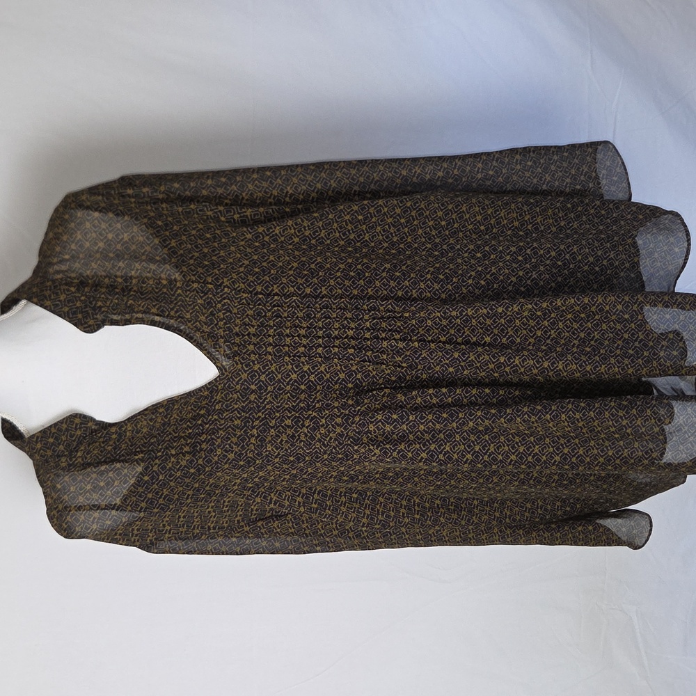 Lauren Ralph Lauren 3X Brown and gold pullover cami oversized‎ blouse